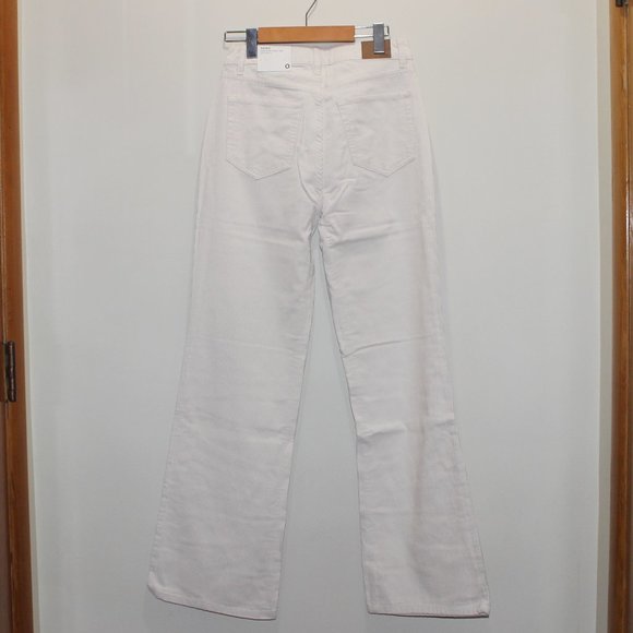 Aeropostale High-Rise Wide Leg Corduroy Pants Women White - Picture 2 of 4